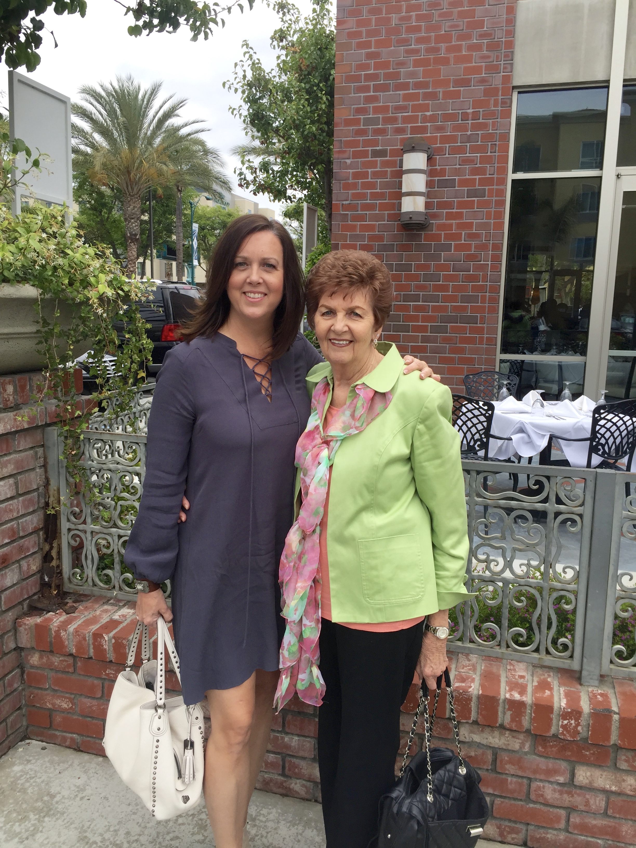 Me and my momma today. We are so glad she has moved from the OC to our area so we can be closer! It's so great to have her near us and to go to the same church with her! 