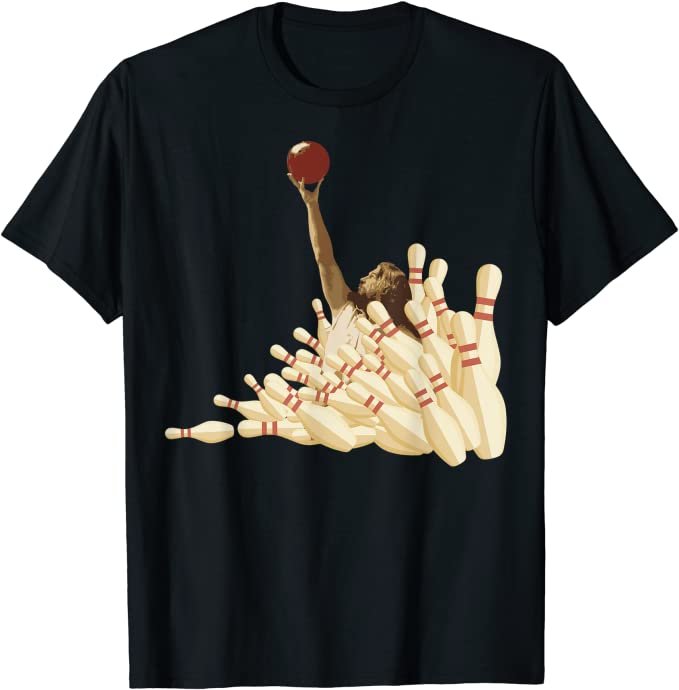 The Big Lebowski Bowling Pins Portrait T-Shirt 