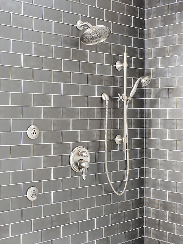 Metallic Gray Subway Tile 3x6 75, Gray Subway Tile Shower