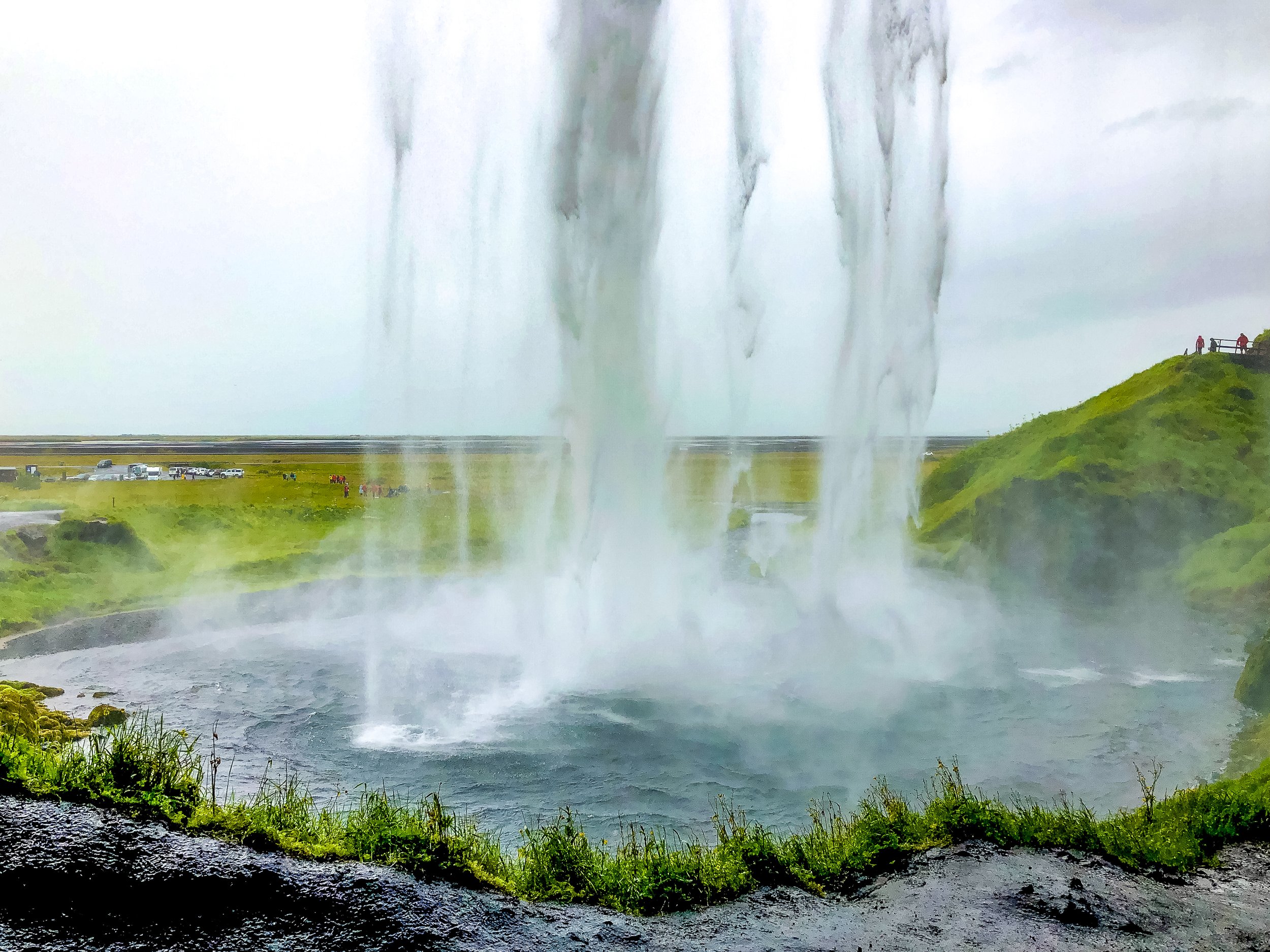 Walking Behind Waterfall