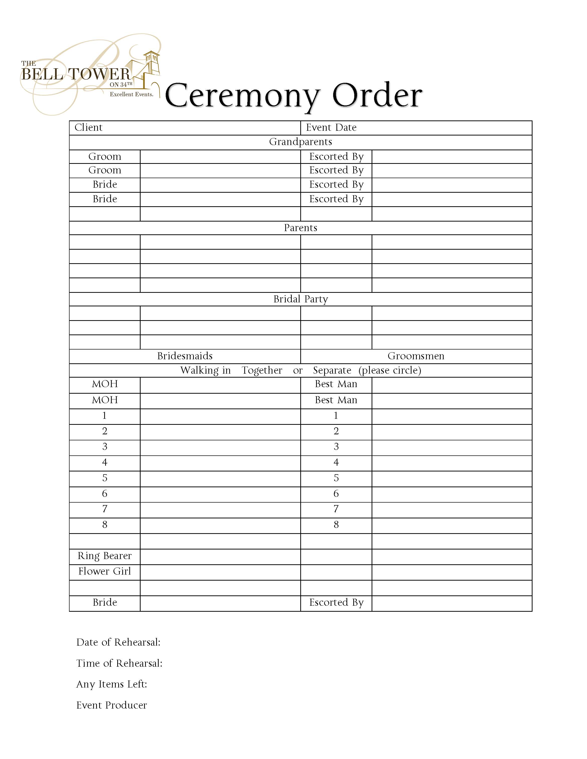 Procession And Ceremony Order Wedding and Events Venue in Houston, TX Procession And Ceremony Order Wedding and Events Venue in Houston, TX