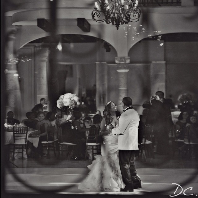 A couple dancing at a Wedding Event near downtown Houston, TX.