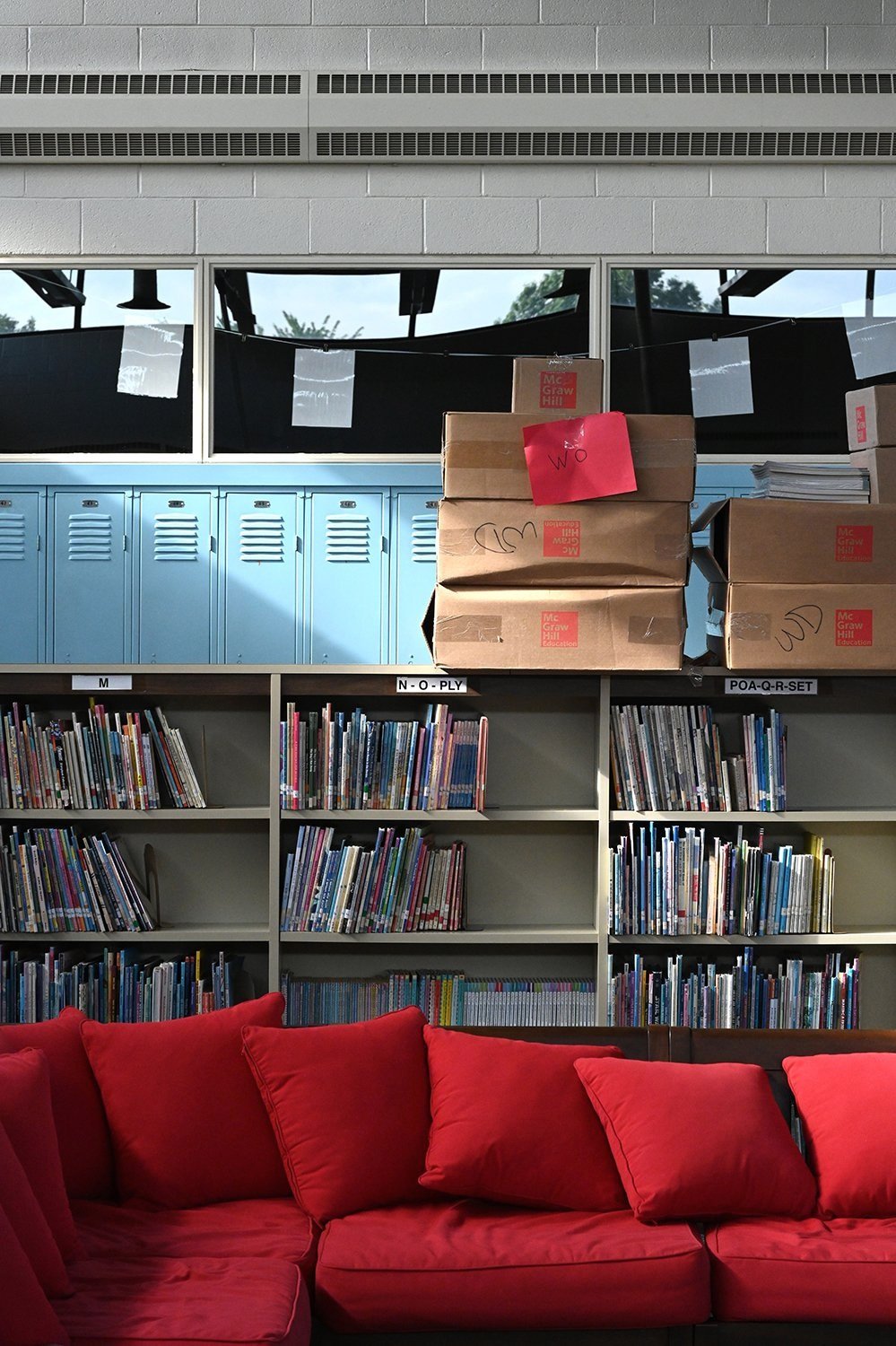 Woodland Elementary Library (Two weeks before classes began)