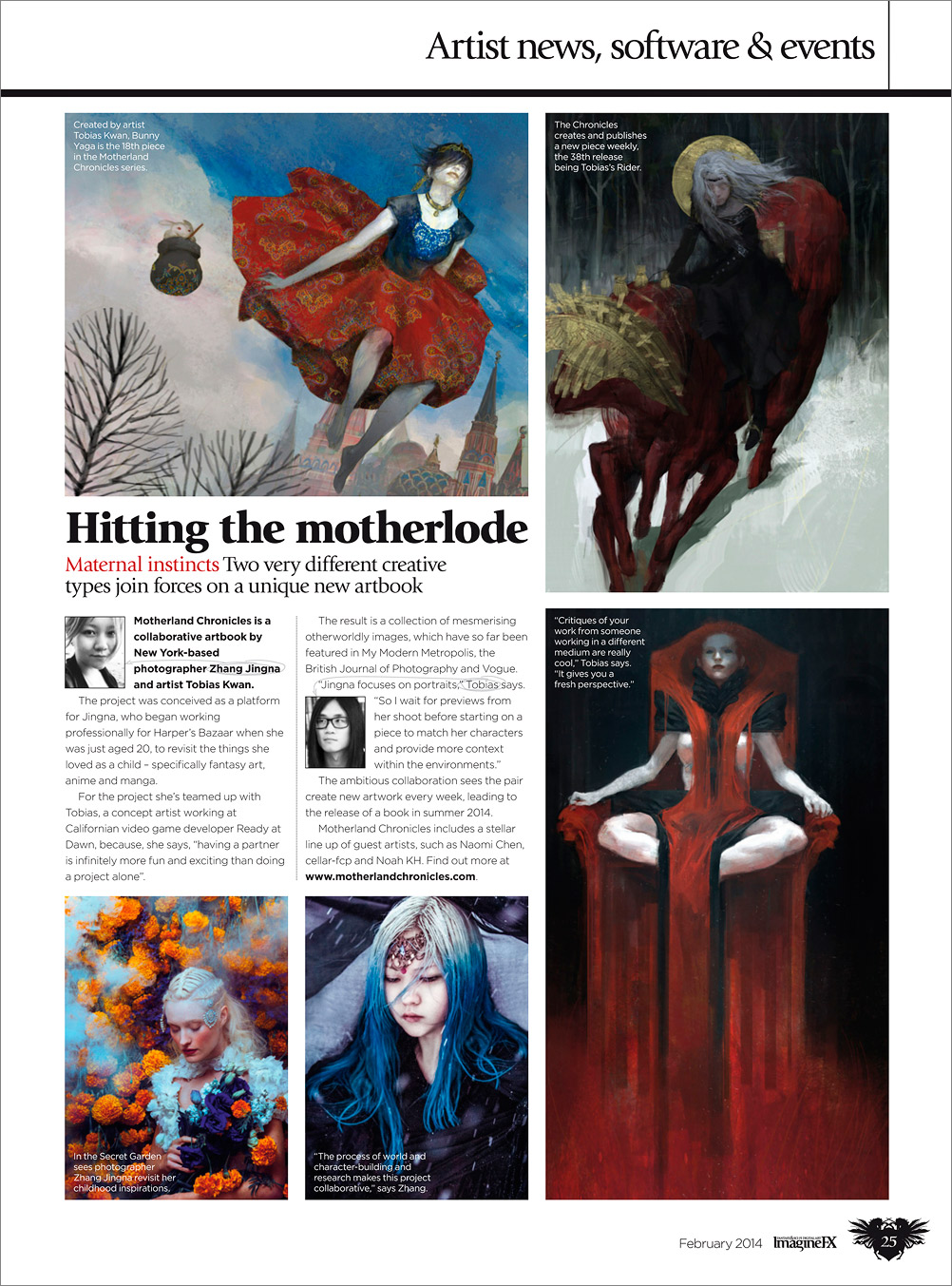 "Hitting the Motherlode", ImagineFX , Feb 2014, Page 25