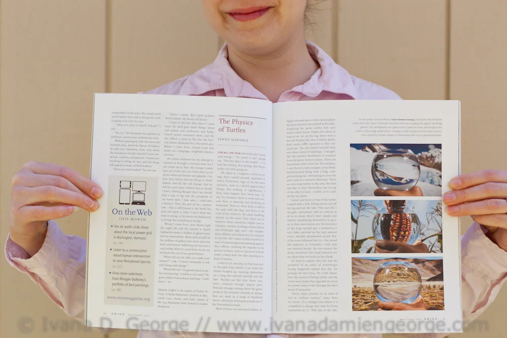 Glacial Waters Featured in May/June 2015 Orion Magazine