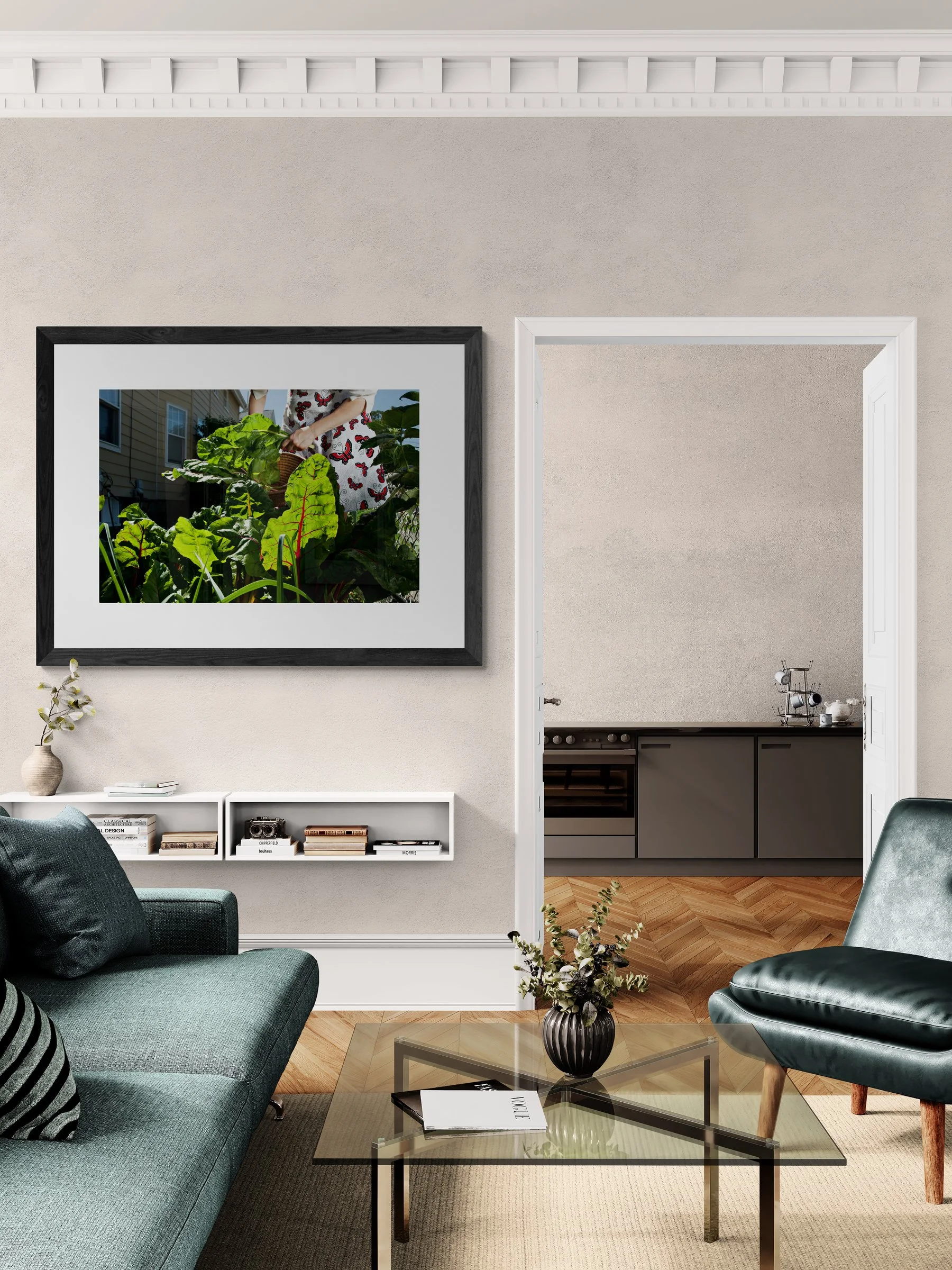 Gathering Rainbow Swiss Chard in August.jpg