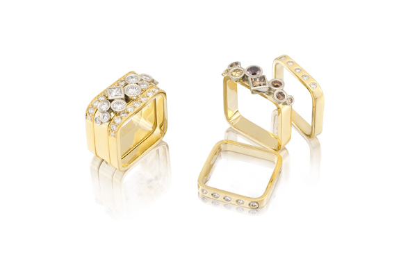 Diamond Square Rings
