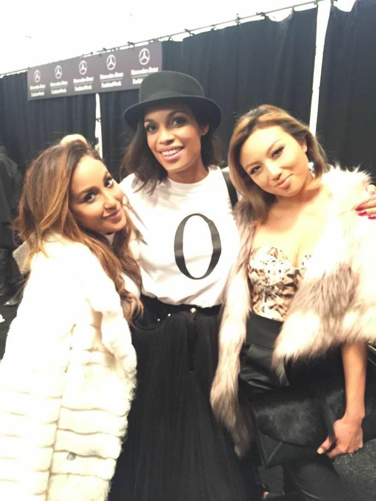 Jeannie with Adrienne Bailon and Rosario Dawson