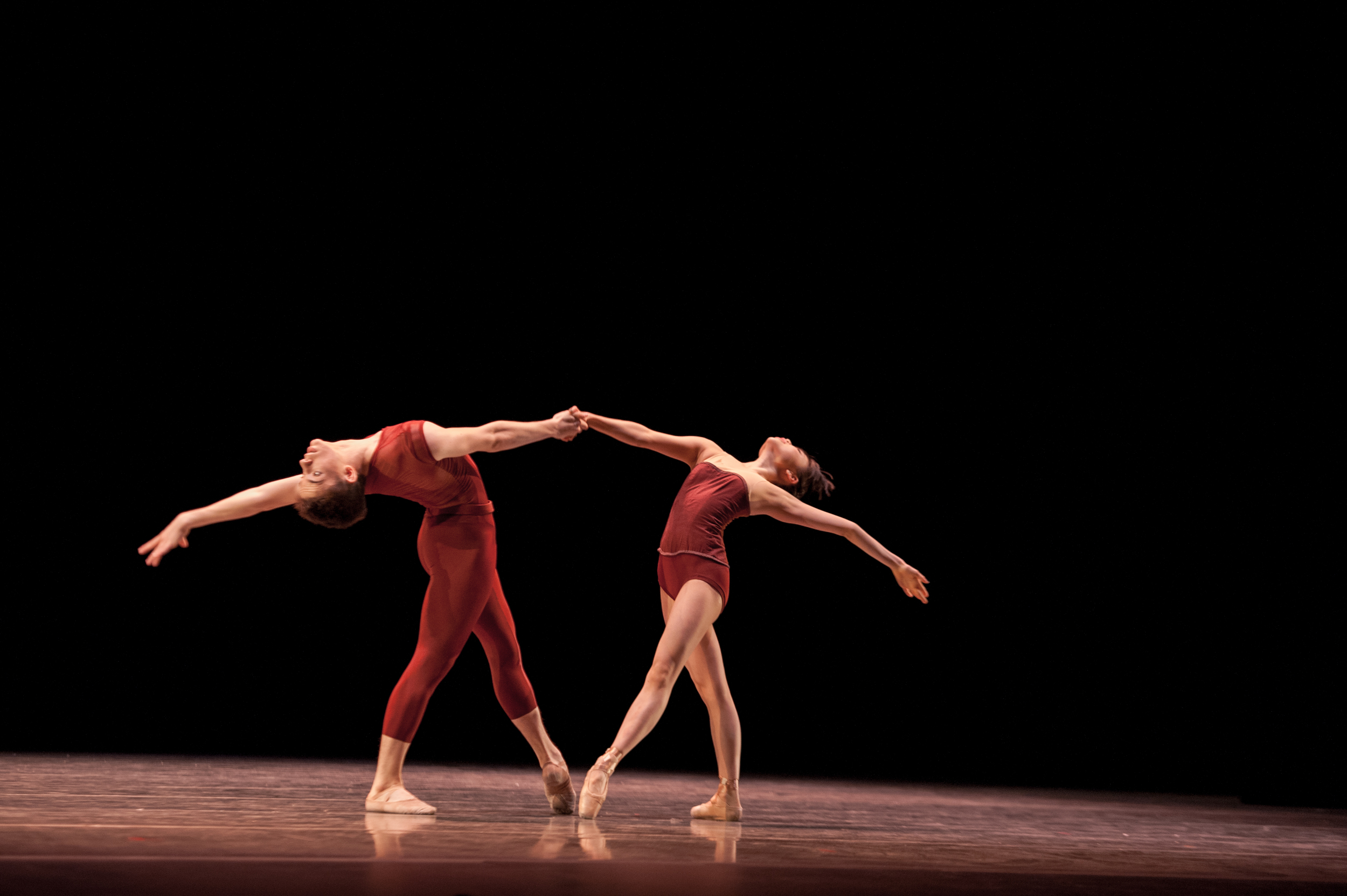  Saho Kumagai and Alejandro Azorin, Borderland by Price Suddarth. &nbsp;Pacific Northwest Ballet Next Step. &nbsp;Photos by Rex Tranter 