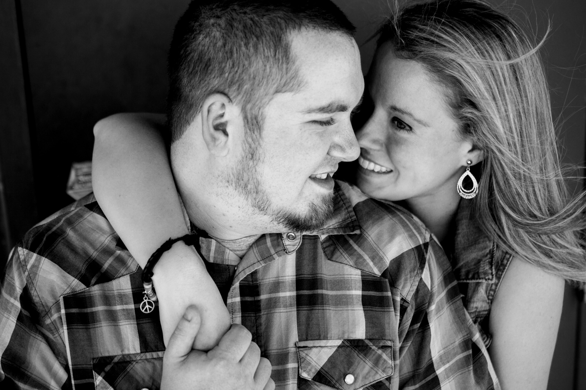 Couples session in Kansas City west bottoms couples photography holding hands black and white photo