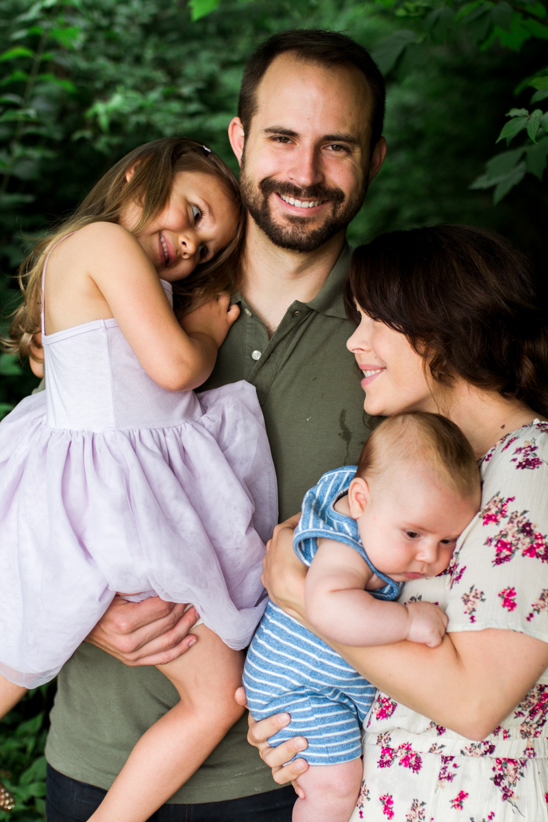  Rebecca Clair Photography Kansas City MO lifestyle family photographer Line Creek Trail Family Session close up of family 