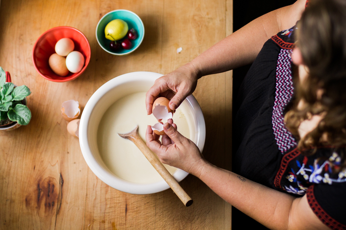 Kansas City small business lifestyle photography seven swans creperie woman making crepes