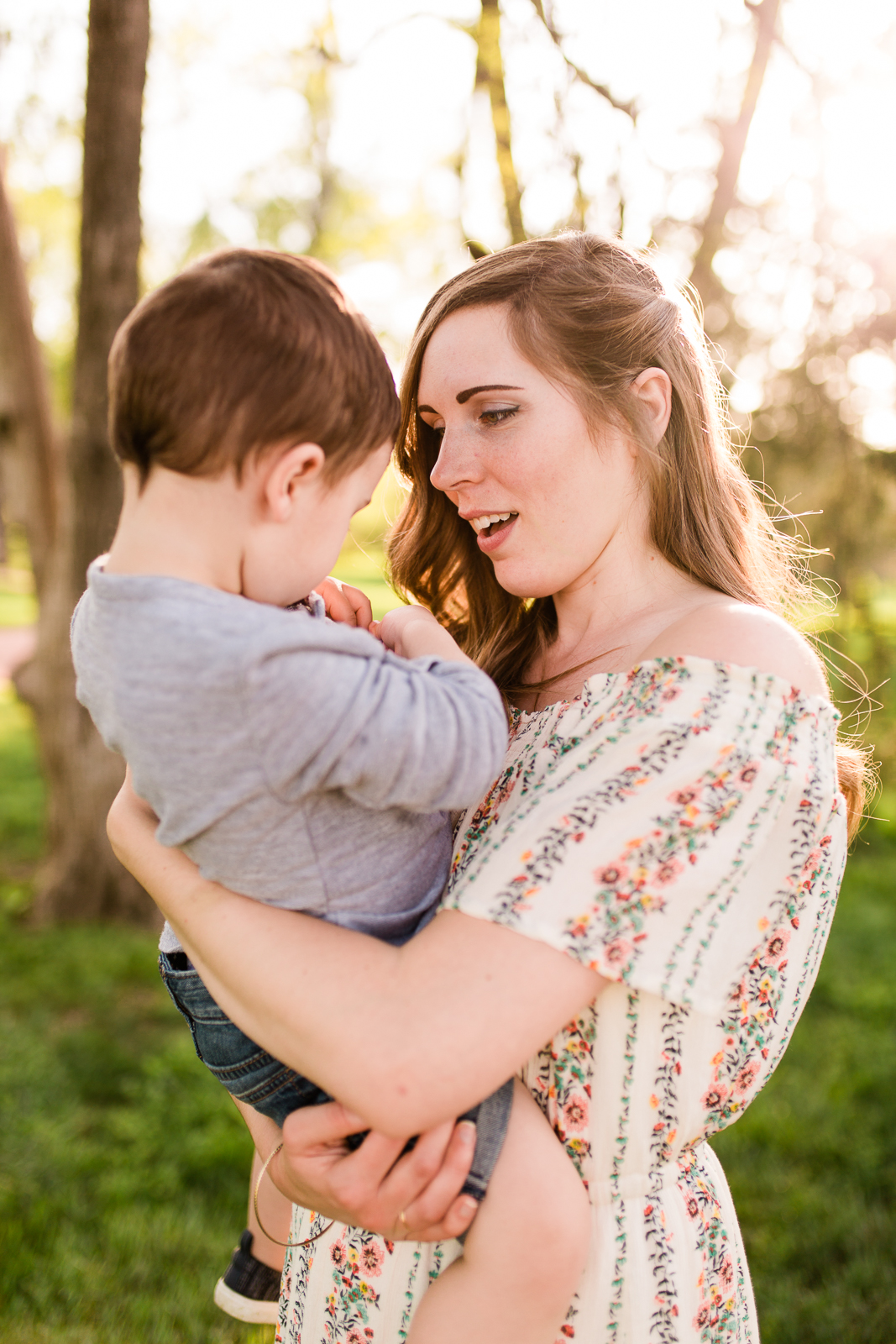  Mother and son in the golden evening light, Kansas City lifestyle photographer, Rebecca Clair Photography 