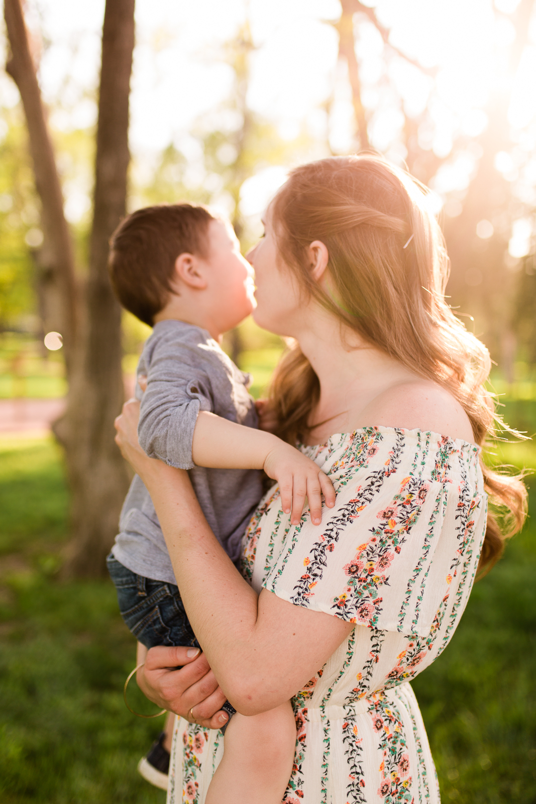  Mother and son in the golden evening light, Kansas City creative family photographer, Rebecca Clair Photography 