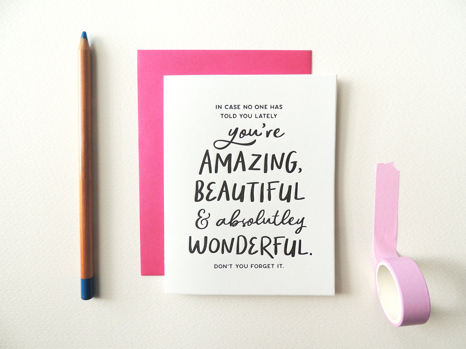 you/'re the best \u2013 Letterpress Just Because Card \u2013\u00a0Encouragement Card \u2013 Best Friend Card