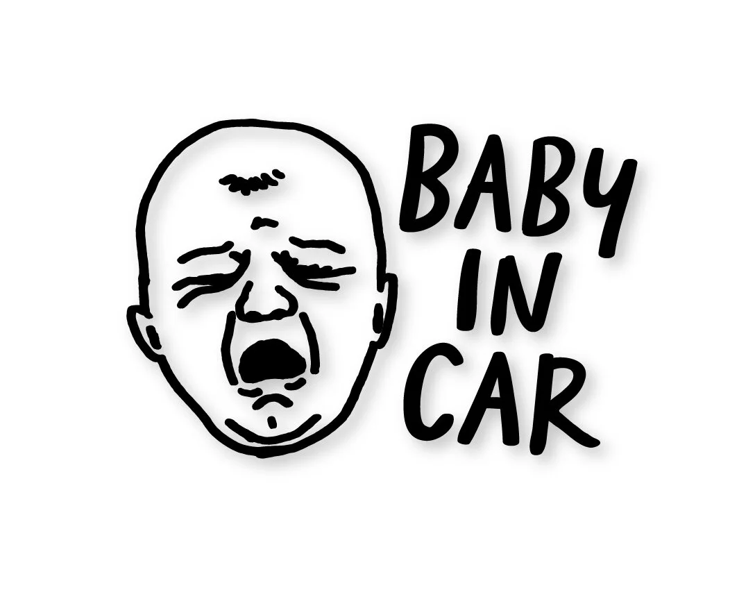 screaming baby in car