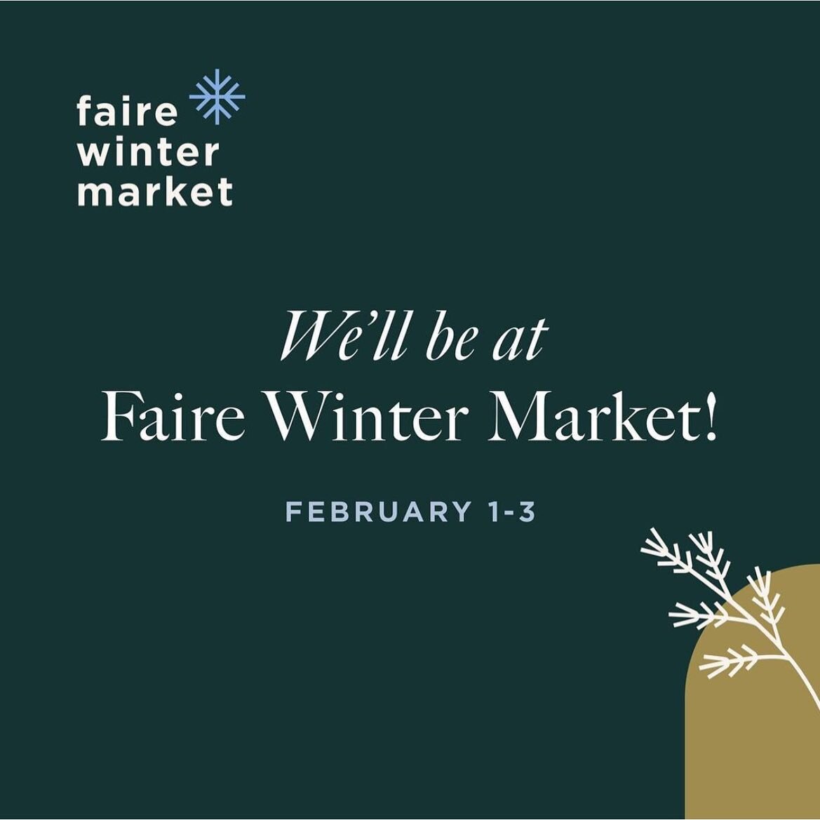 20% + Free Shipping on wholesale orders! The @faire_wholesale Winter Market starts tomorrow. Feb 1-3. All my new products will be ready to go in my Faire shop. 💌