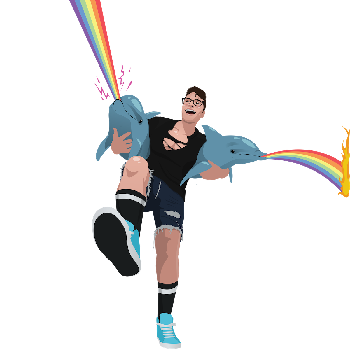 Misha Dolphins Rainbows Square.png