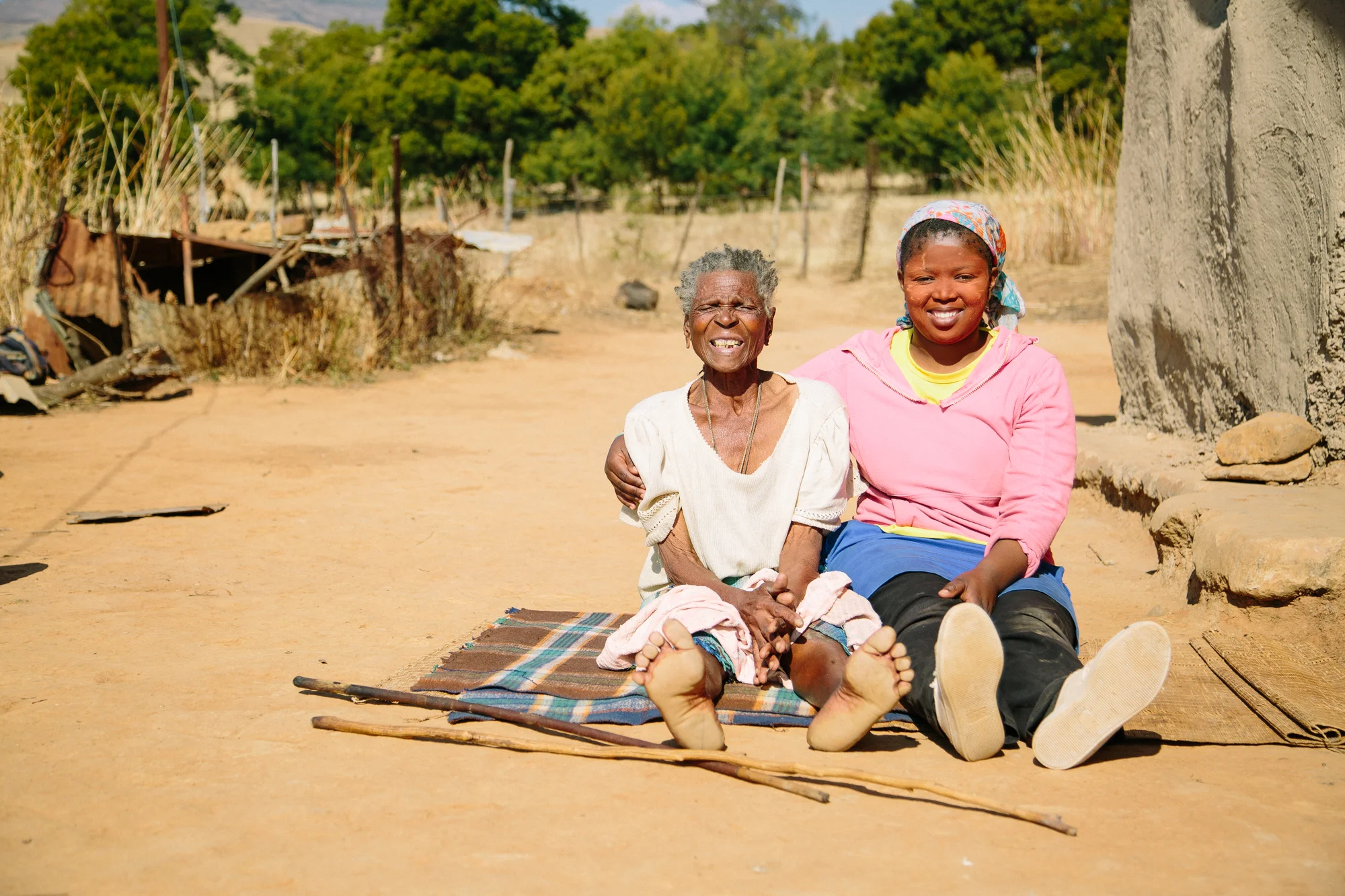 grandmother and granddaughter: i asked for a big smile, and they sure delivered.