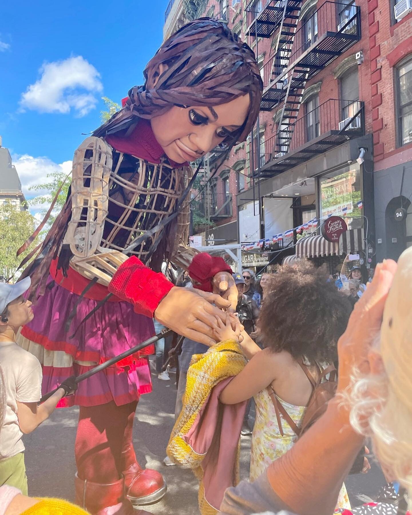 We walked with Little Amal through the Lower East Side and Chinatown this week. She interacted with the Pono students and made a big impact on us! @walkwithamal