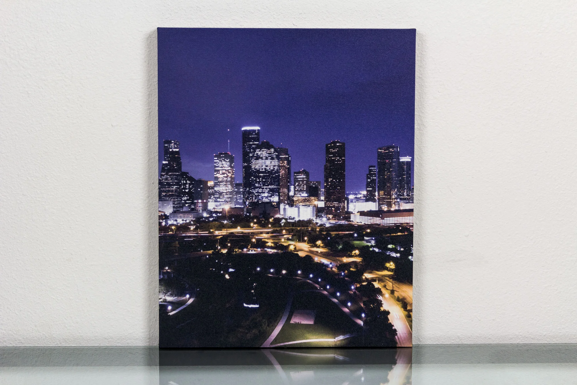 Downtown Houston Skyline - Aerial | Center Canvas Print