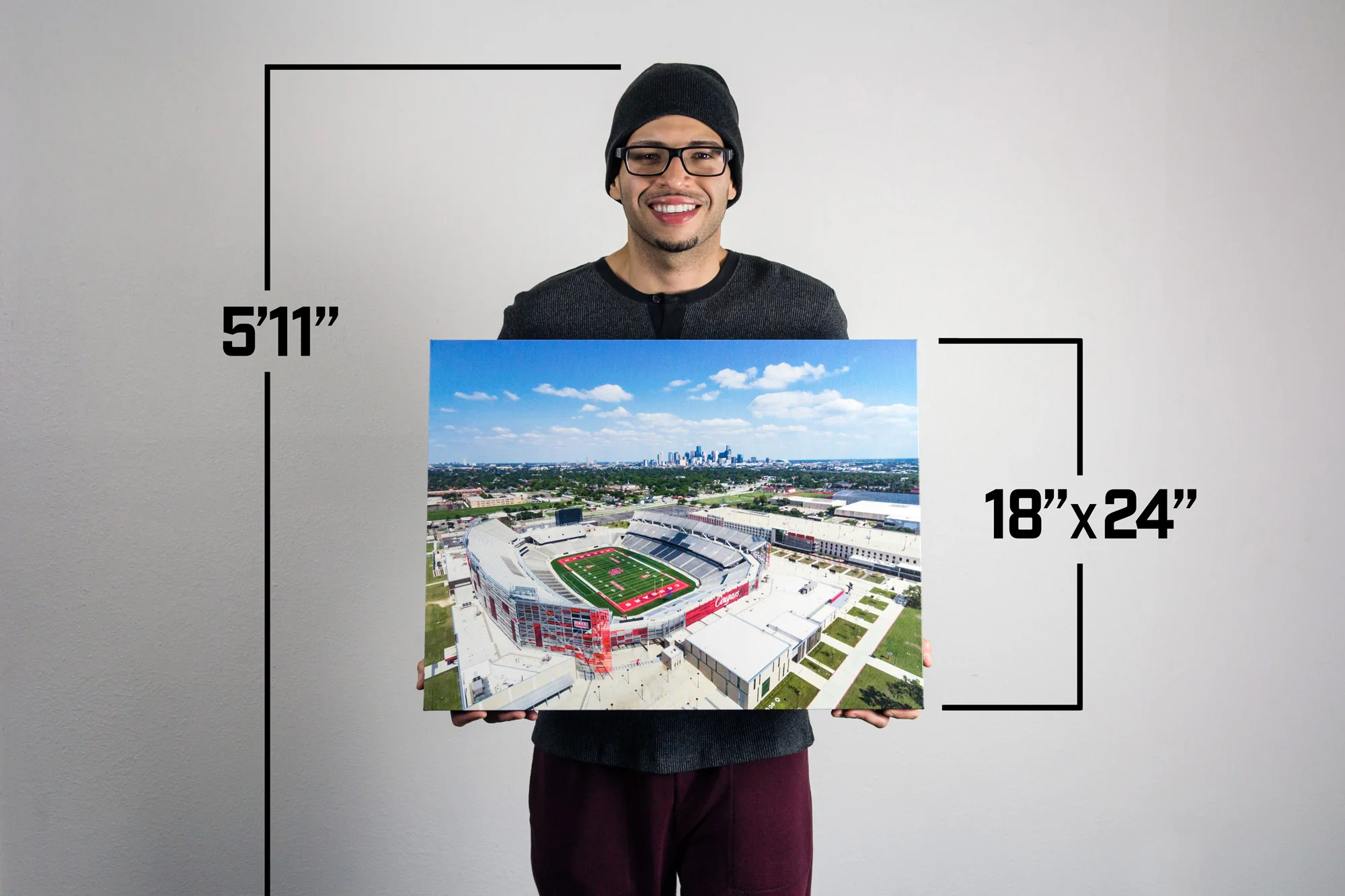 TDECU Stadium - Canvas Print Size