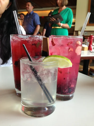  Two mocktails, one cocktail.