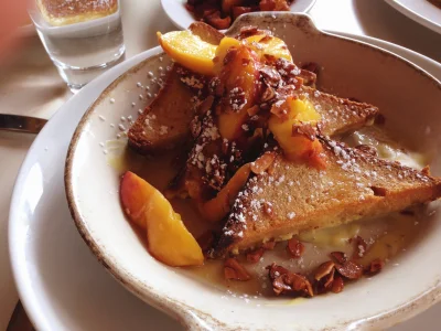  Siu's peach pecan french toast