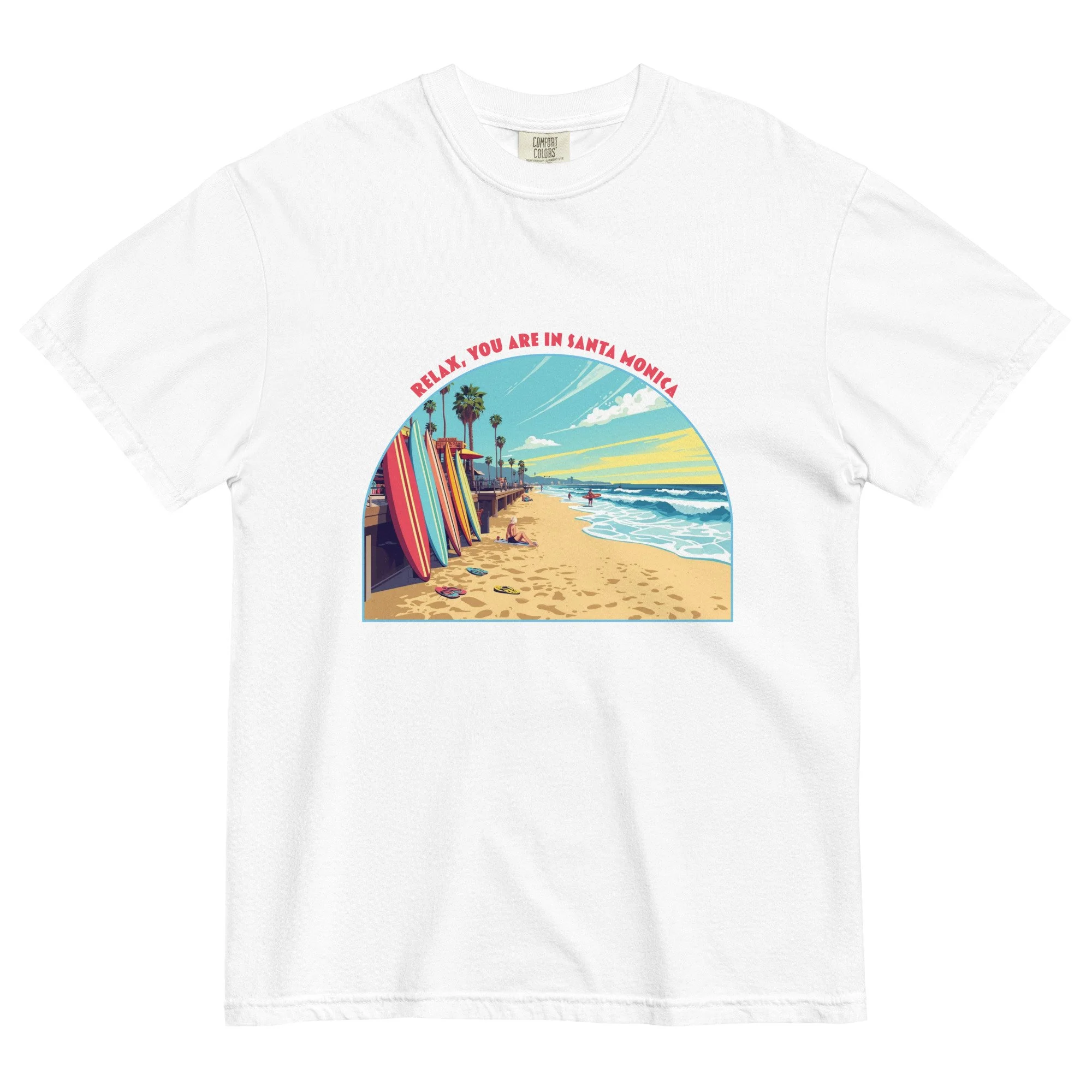 Relax, You Are In Santa Monica Tee, Men's Heavyweight