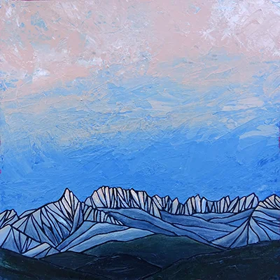 SAWTOOTHS Sierra Nevada Acrylic 20" x 20"