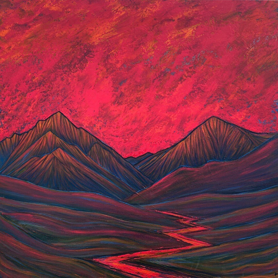 Hot Creek. Acrylic on canvas. 24&quot;x 24&quot;.
Available at @mountainramblerbrewery