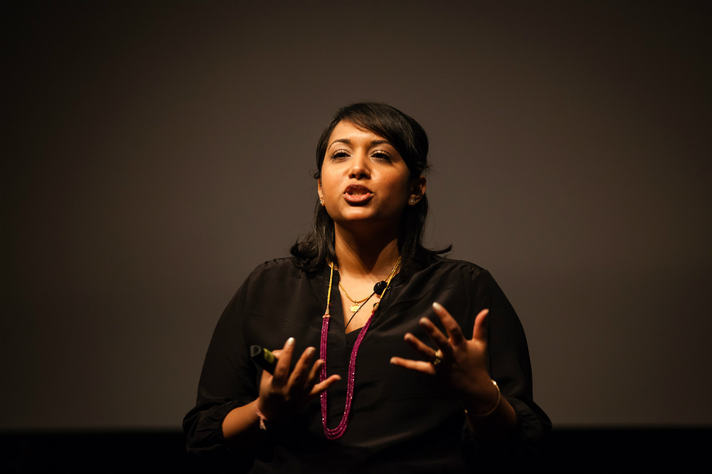 Day 2 Keynote: How funny videos can help build cultural understanding. Trina DasGupta, Single Palm Tree Productions, CEO ©Robert Wright/LDV Vision Summit