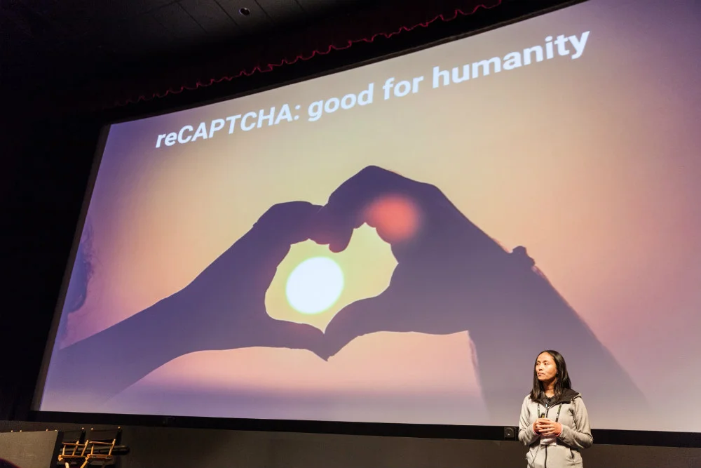 Day 1 Keynote: reCAPTCHA: anti-spam, crowdsourcing, and humanity. reCAPTCHA was created 9 years ago as an anti-spam tool which also crowdsourced books digitization. reCAPTCHA has been pushing the boundary of research on OCR that today machines can read text much better than human. With the re-imagined ""No CAPTCHA"" reCAPTCHA, it pivots into the natural image recognition space and empowers deep learning system from millions of brilliant human minds everyday. Ying Liu, Google, reCAPTCHA, Manager @Robert Wright/LDV Vision Summit