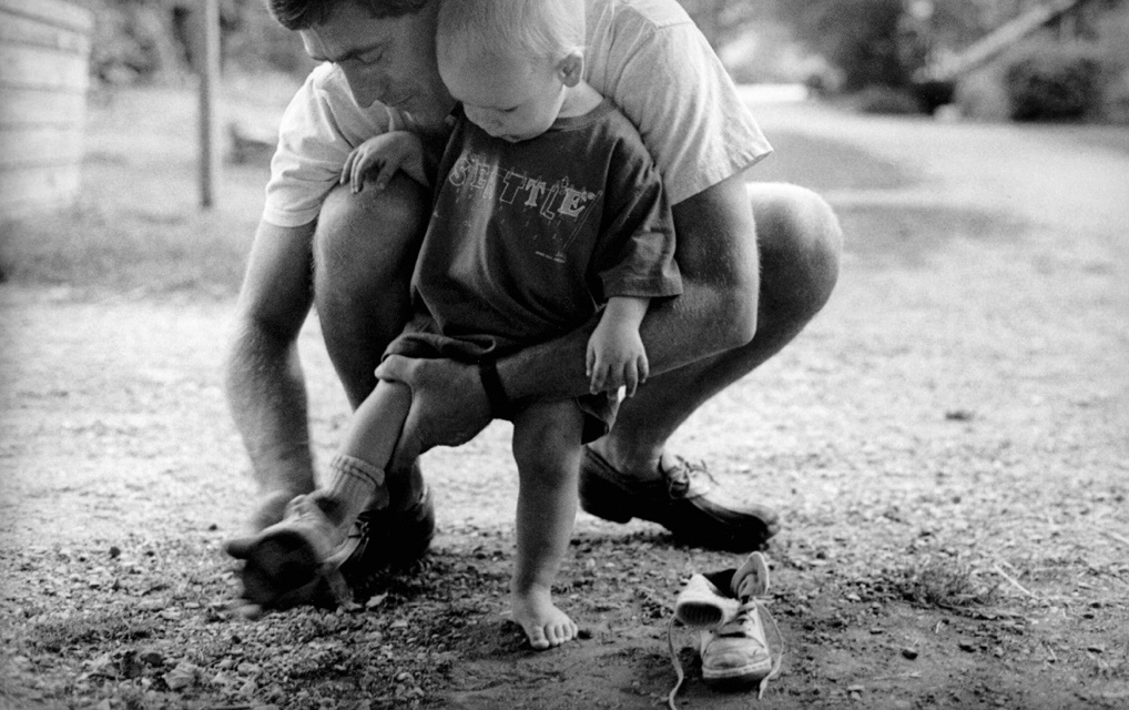 Love The Living Of Life: Jim and his son Matt, Glacier, WA 9/13/95 ©Evan Nisselson
