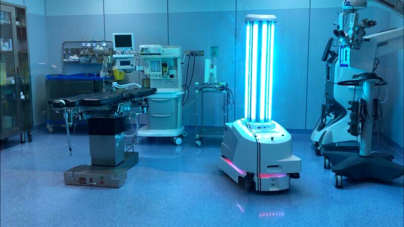 Photo © UVD Robots, a Denmark company that builds robotic based UV disinfection solutions