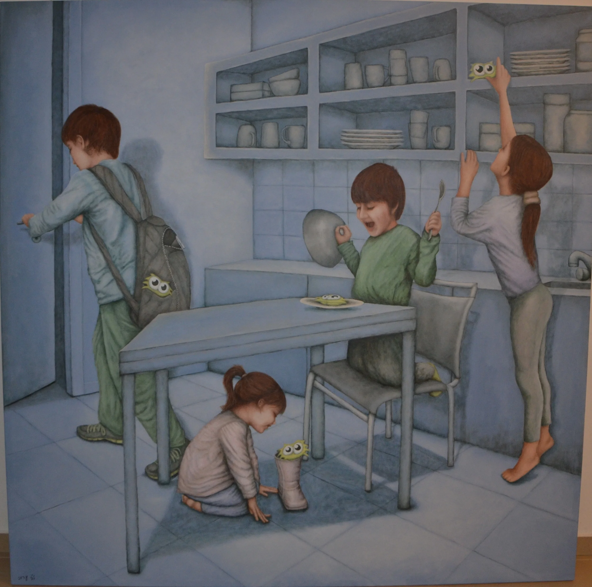 Greens and Blues 180x180cm