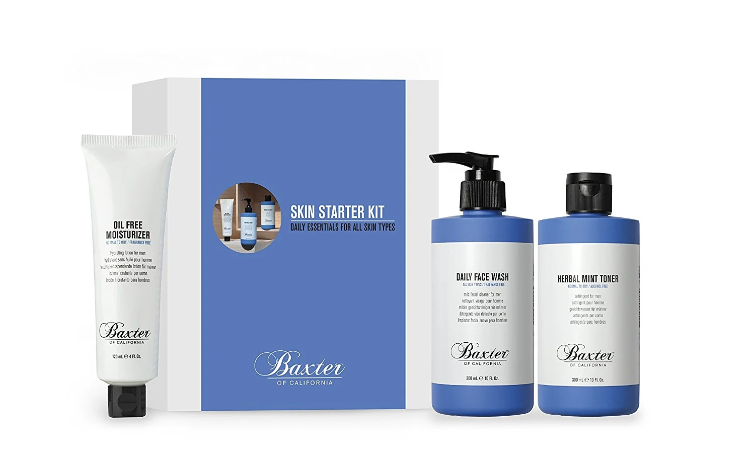 Help him put his best face forward with the Baxter of California Skin Starter Kit