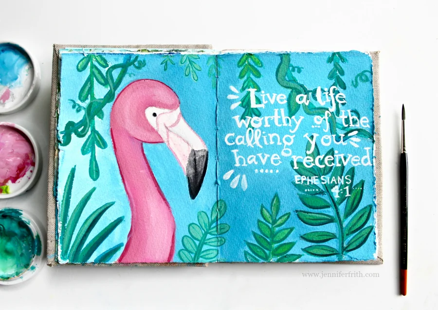 Flamingo Sunday Sketches in Watercolor - Illustrated Faith