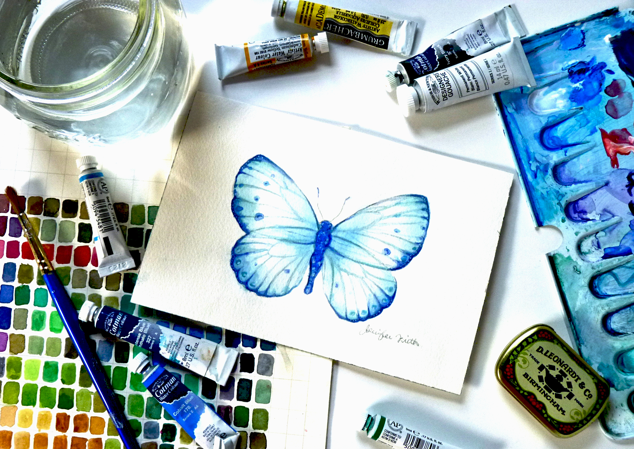 Watercolor Painting of Butterfly