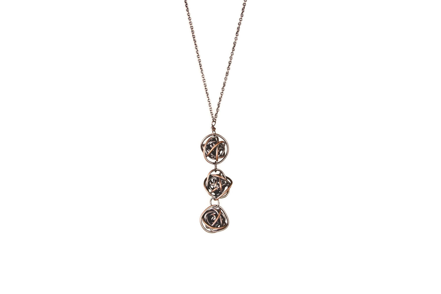Ribbons large copper necklace — Tactile Melodies