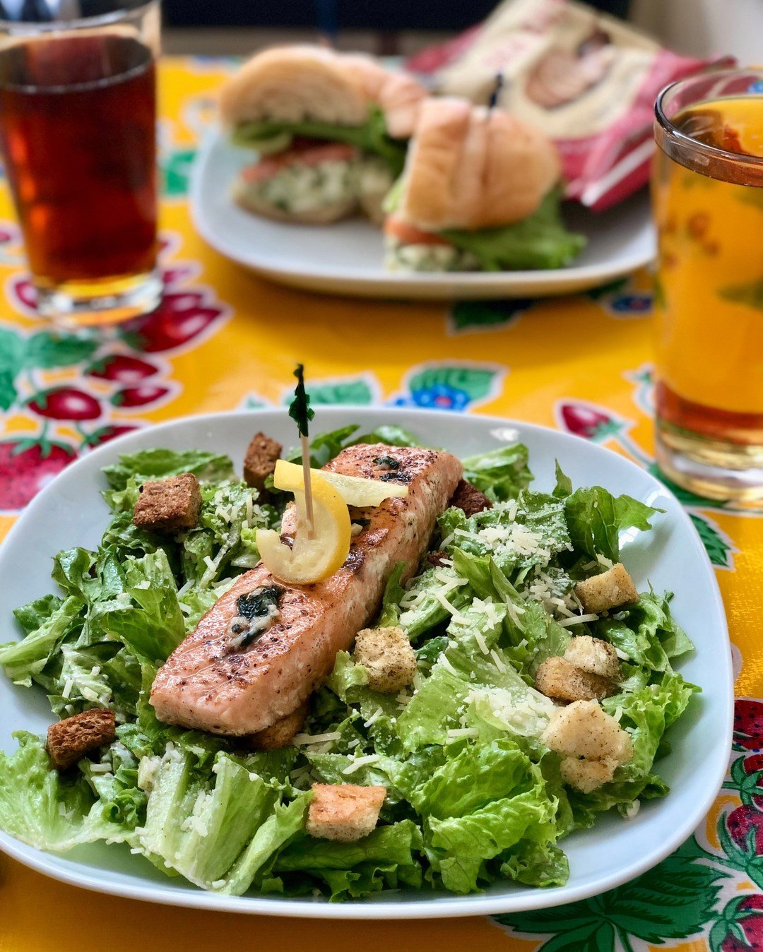 Caesar Salad with Salmon