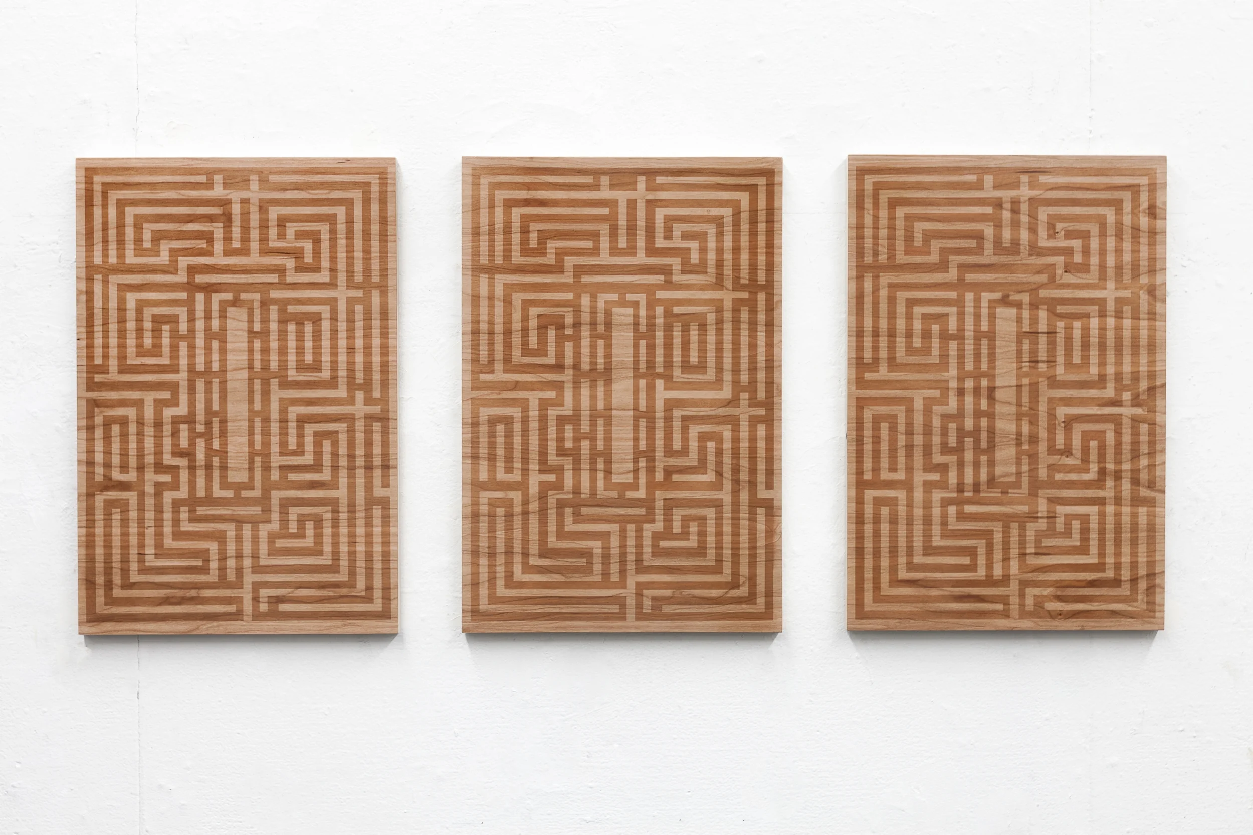 Maze Variation 20x24" UV exposed Cherry and lacquer