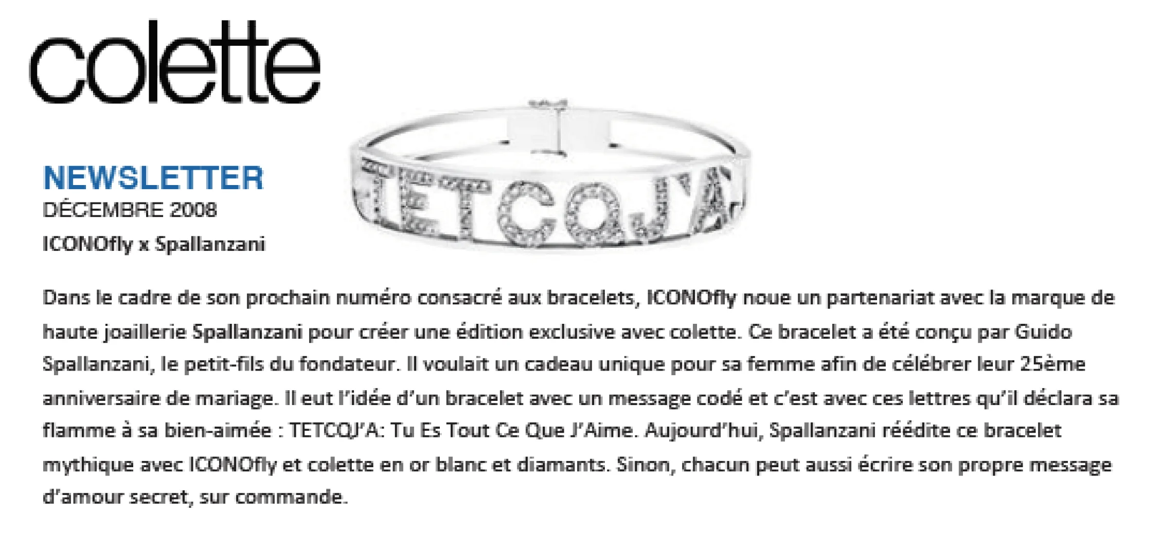 COLETTE NEWSLETTER