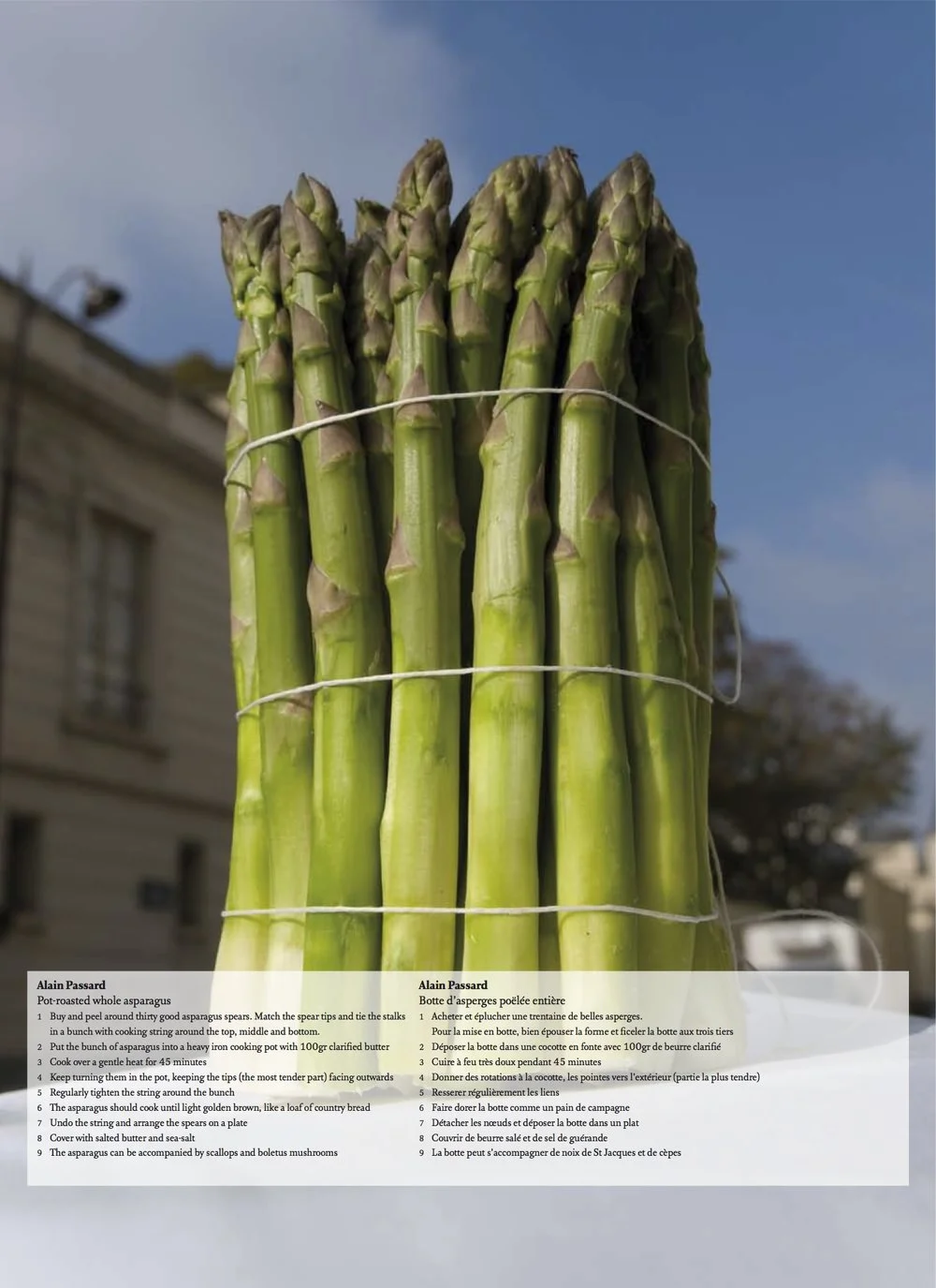  Alain Passard, Recette pour une botte d'asperge poellée entière © ICONOfly and the artist 2008 