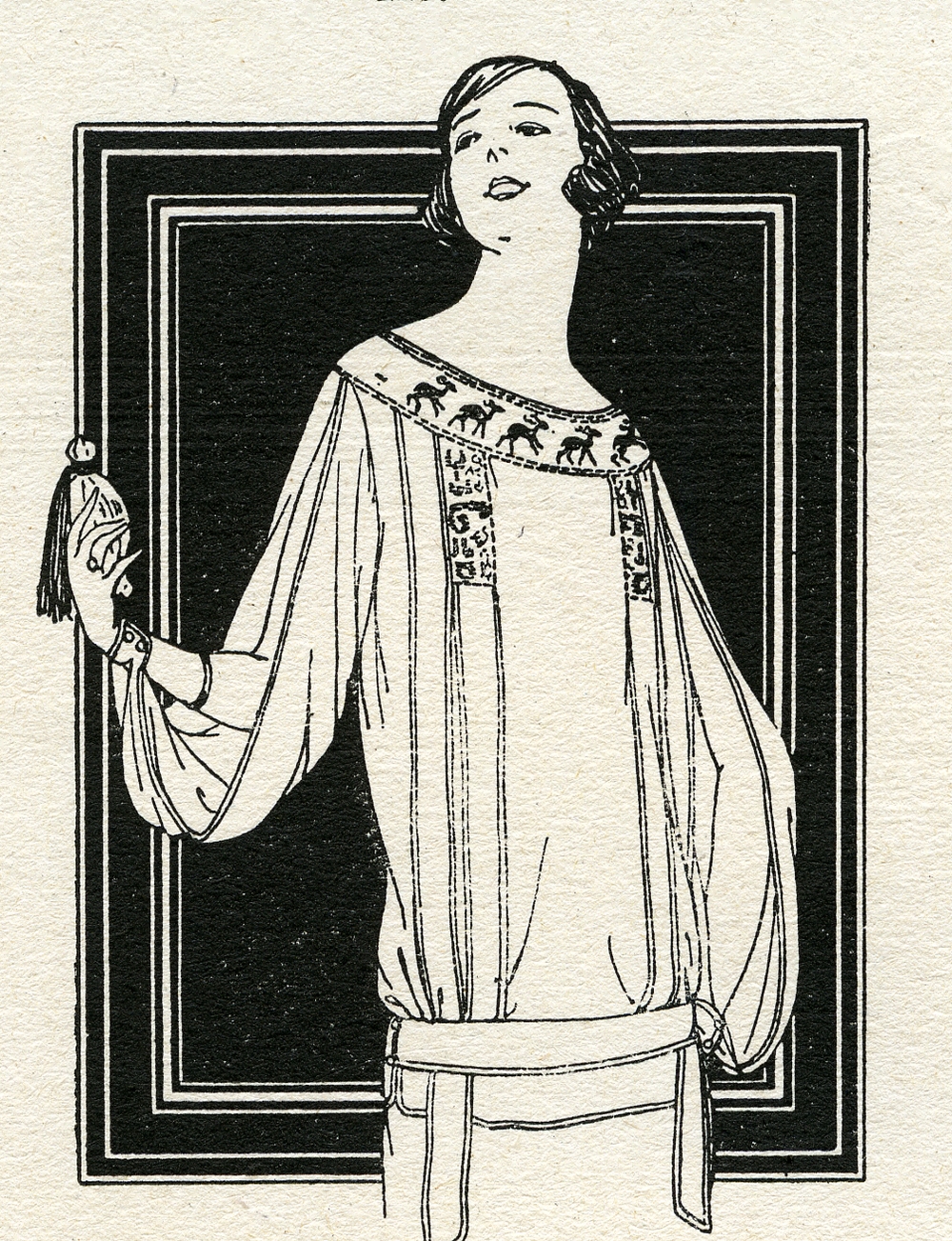Femme au flacon, PRINTEMPS de Paris, catalogue "Dernières nouveautés été/summer 1923, Illustration Benito
