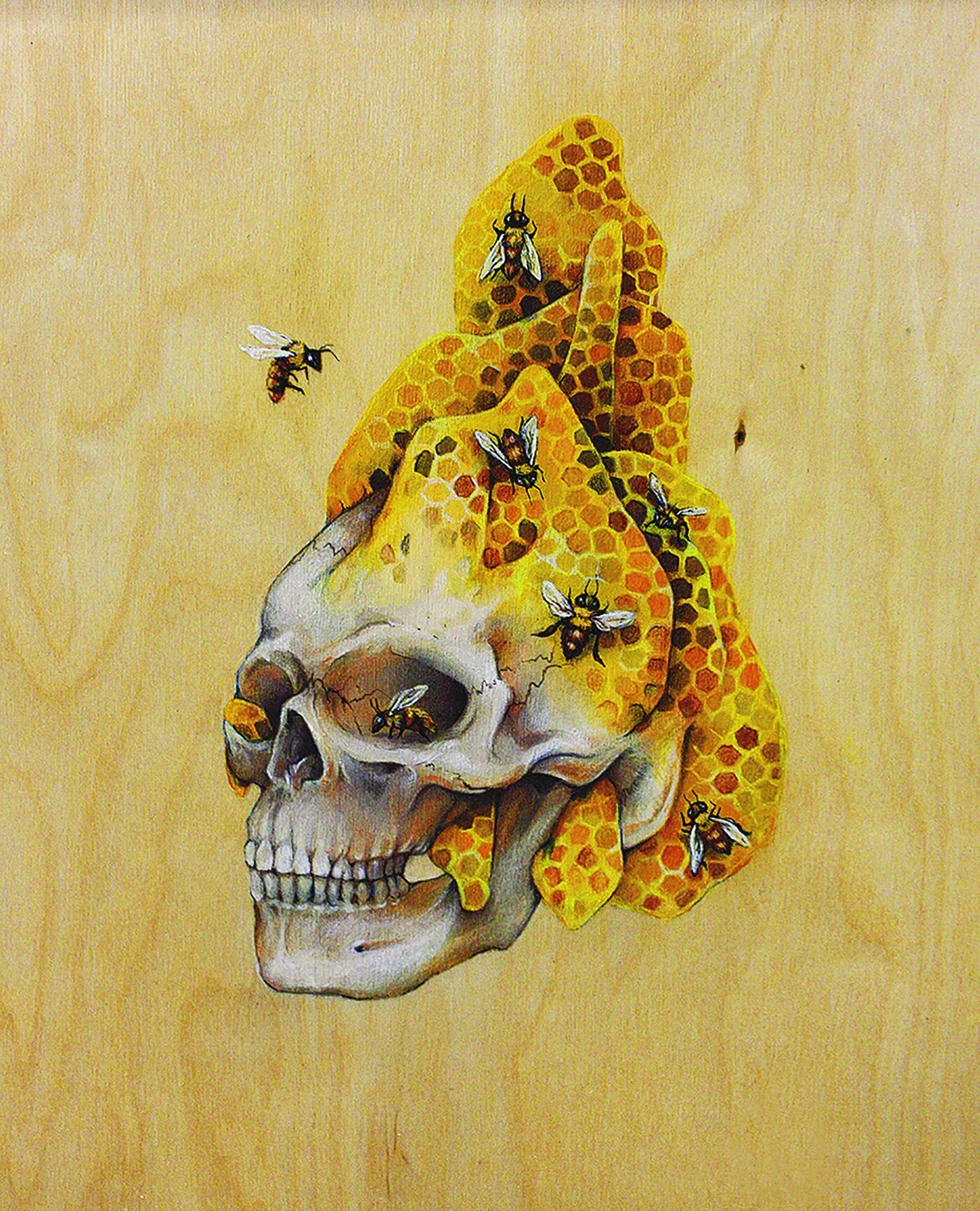 Gouache, Colored Pencil and Ink on Wood 2016 GO TO SHOP