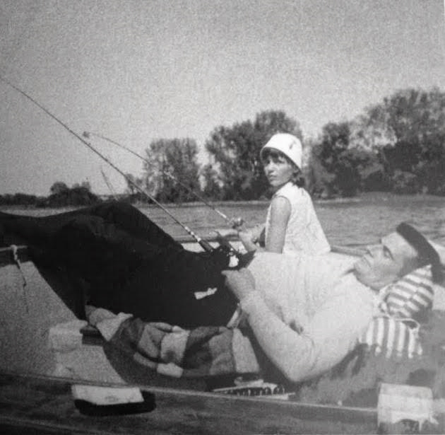 My stepfather Detlev taught me how to fish in Minnesota. 