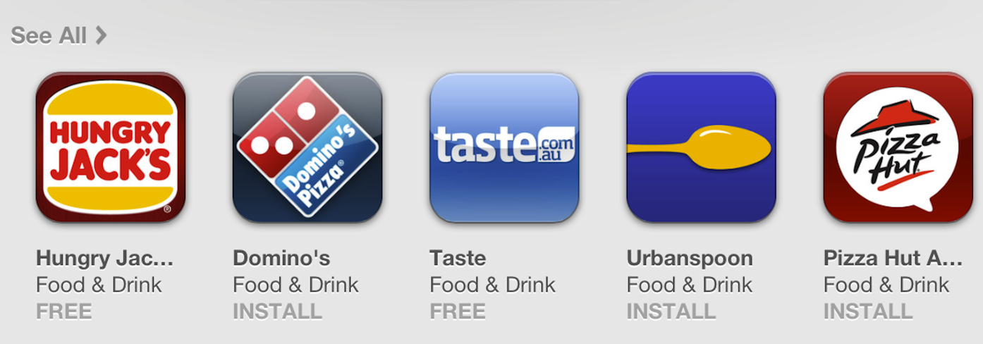App Store Food and Drink Category