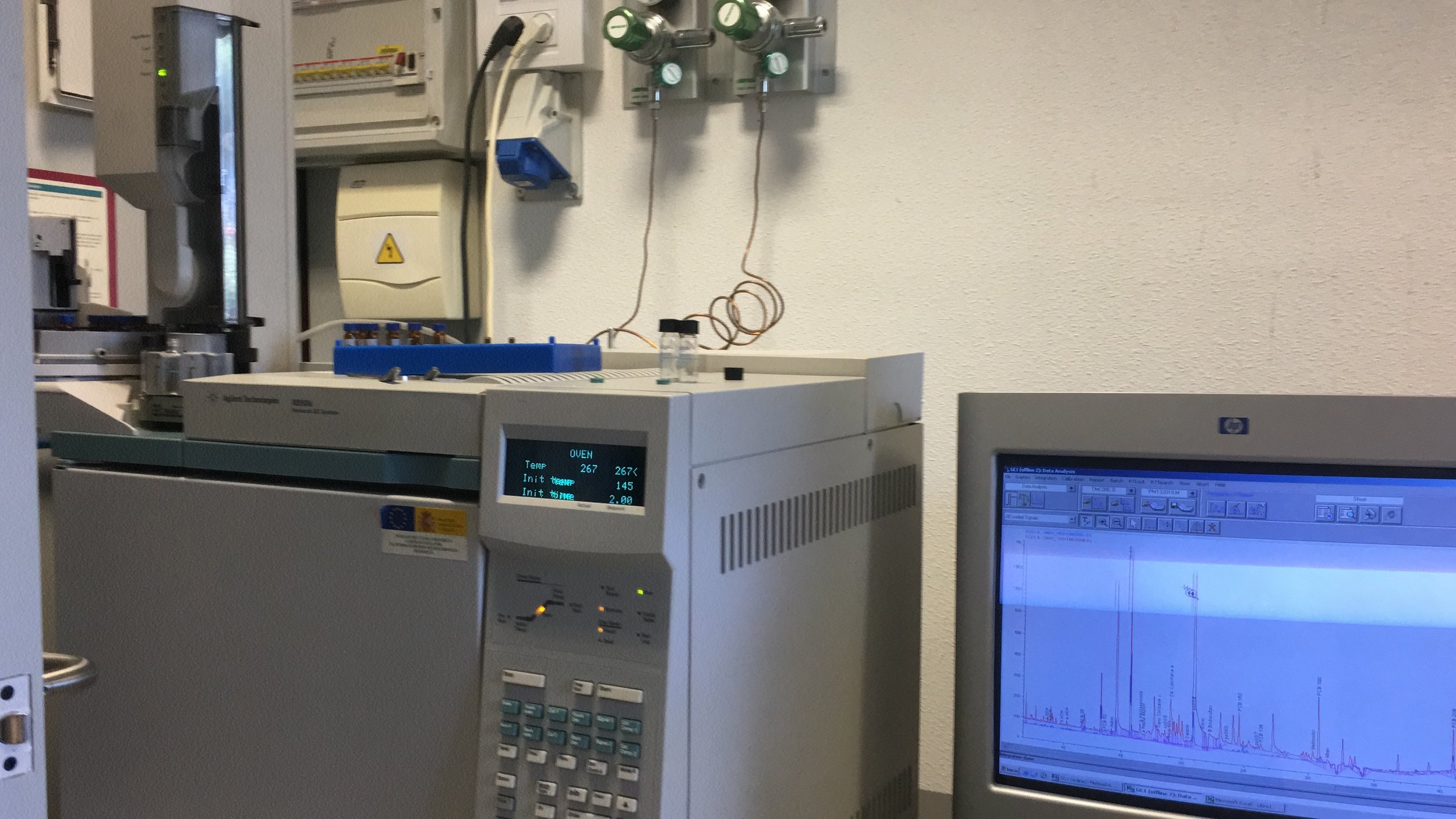 GC-ECD and chromatograph