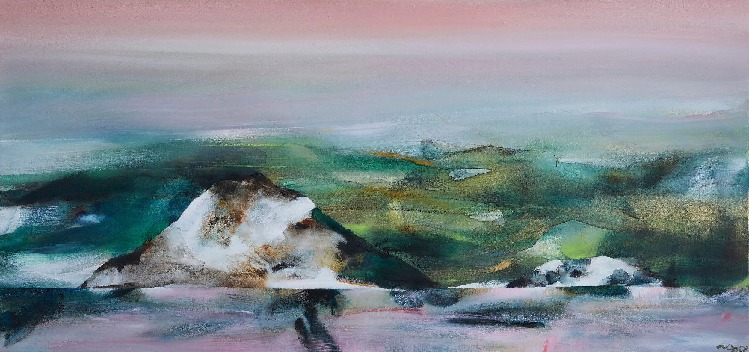 Acrylic on canvas, H54 x 114 cm, 2020